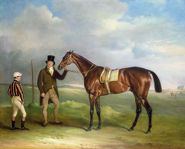 The Marquess of Cleveland's 'Chorister', held by trainer John Day Snr., with jockey John Day Jnr., a à John E. Ferneley le Jeune