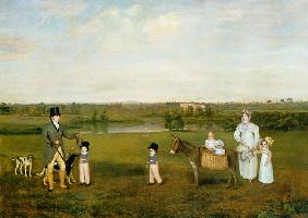 William Hetton Cooke with his Wife and Children at Worleston Rookery, Chester