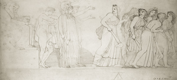 The Furies Departing from Athena, Apollo and Orestes  & à John Flaxman