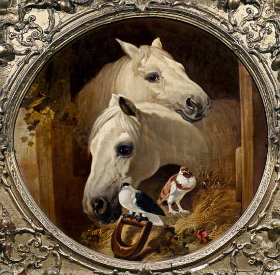 Horses by a Stable Door à John Frederick Herring l'Ancien