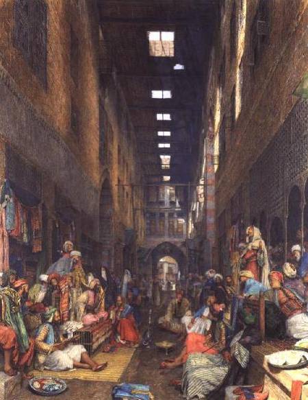 The Cairo Bazaar à John Frederick Lewis