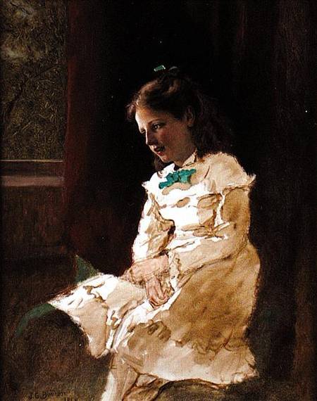 A Young Girl by the Window à John George Brown