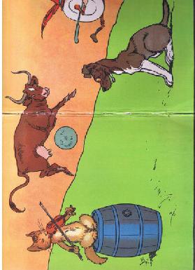 The little dog laughed to see such sport, from Blackies Popular Nursery Rhymes published by Blackie 
