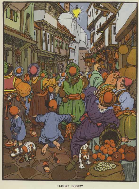 "Look! Look!" (colour litho) à John Hassall