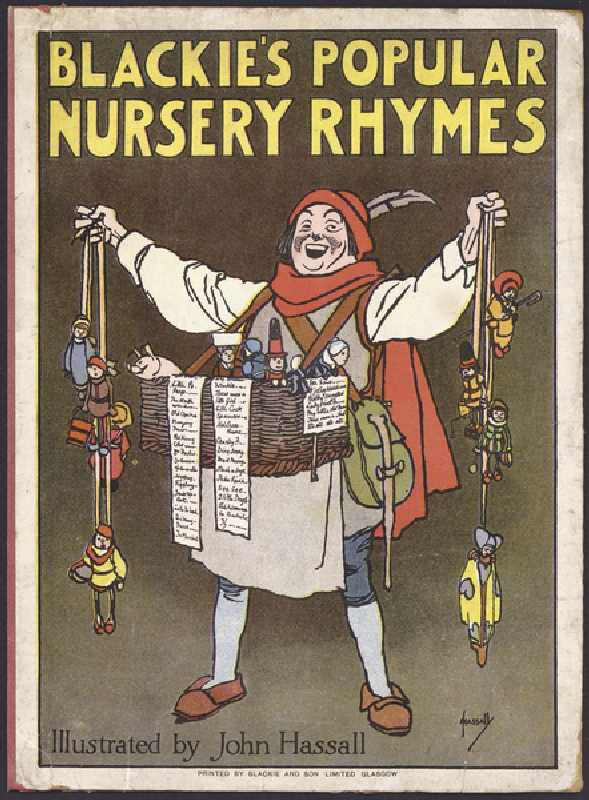 Cover illustration for Blackies Popular Nursery Rhymes (colour litho) à John Hassall