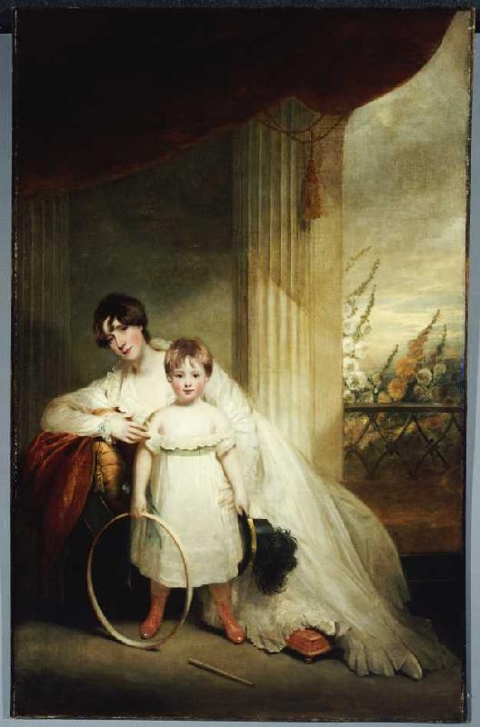 portrait de Madame Grenfell avec leur fils à John Hoppner