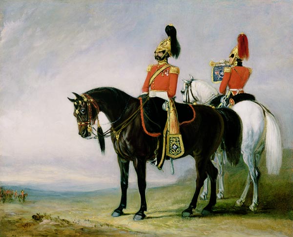 Colonel James Charles Chatterton (1792-1874) the 4th Royal Irish Dragoon Guards, on his Charger acco à John Jnr. Ferneley