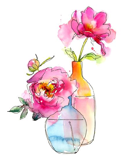 Peony in vases