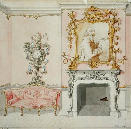 Proposal for a drawing room interior à John Linnell