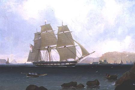A Rigged Sloop of the White Squadron off Plymouth à John Lynn