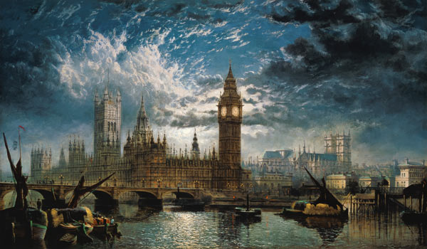 A View of Westminster Abbey and the Houses of Parliament à John MacVicar Anderson