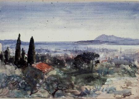 Looking Down on the Harbour of Toulon à John MacWhirter