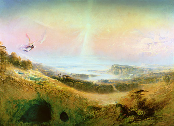 The Celestial City and the River of Bliss, 1841 (oil on canvas) à John Martin