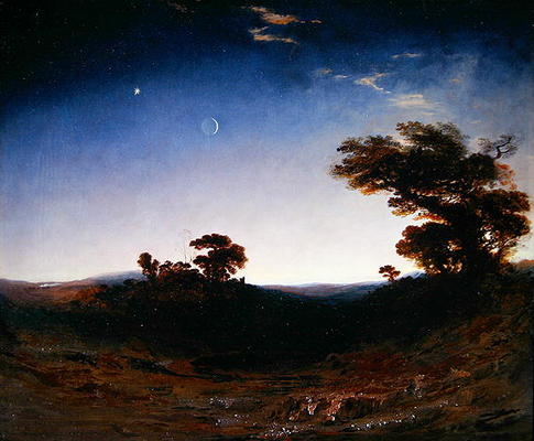 Moonlight (oil on canvas) à John Martin