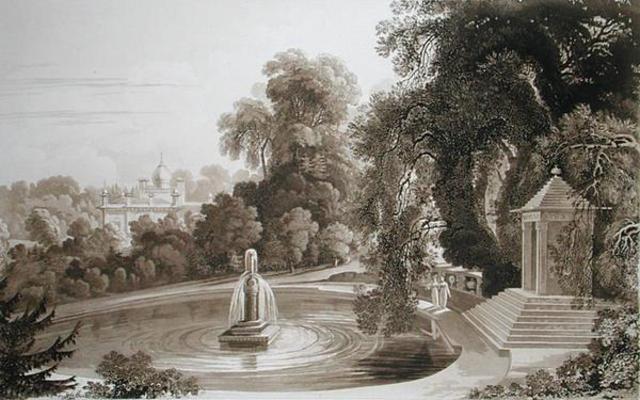 View of the Temple of Suryah and the Fountain of Mahah Doo with a distant view of the north side of à John Martin
