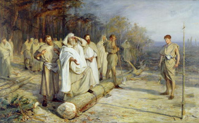 Fixing the Site of an Early Christian Altar, 1884 (oil on canvas) à John Pettie