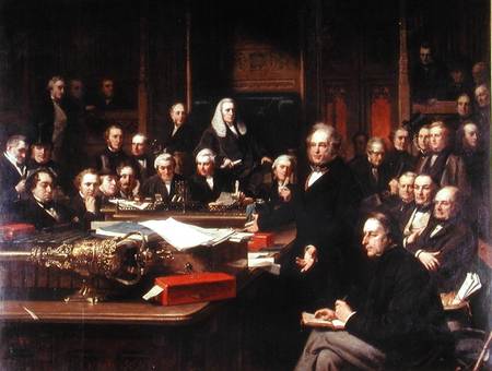 Lord Palmerston Addressing the House of Commons During the Debates on the Treaty of France in Februa à John Phillip