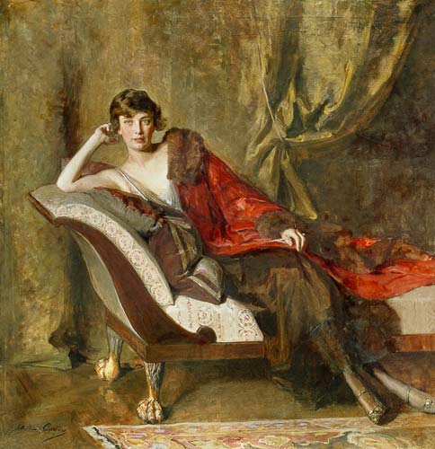 Full Length Portrait of Countess Michael Karolyi, reclining in a divan à John Quincy Adams