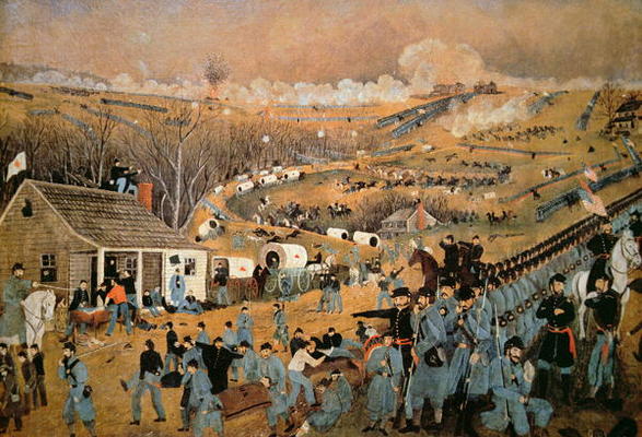 Battle of Fredericksburg, 1862 (colour litho) à John Richards