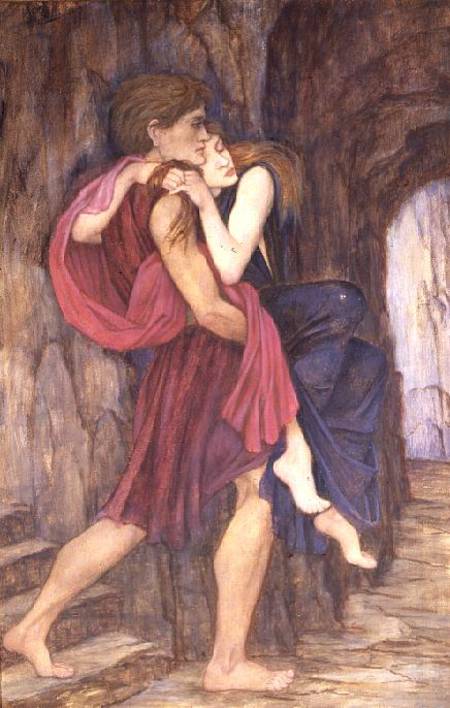 Two Figures in a Cave à John Roddam Spencer Stanhope