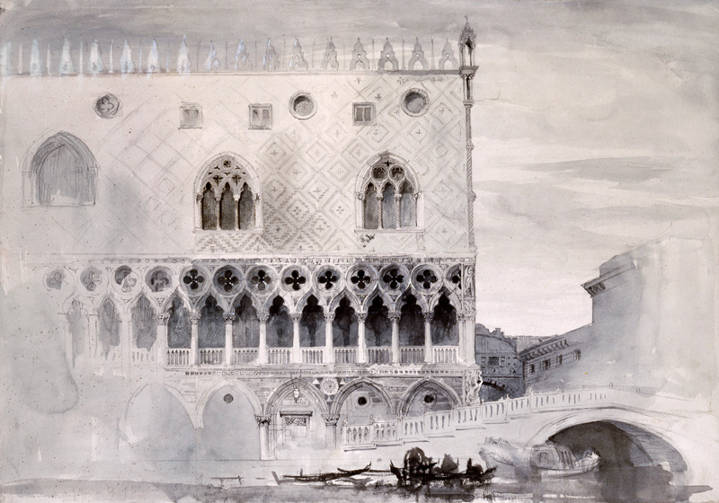 Exterior of Ducal Palace, Venice (pen à John Ruskin