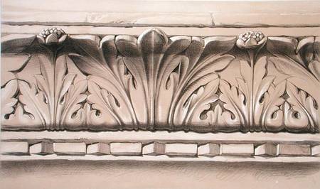 Cornice Moulding, From a Tomb in the Church of S.S. Giovanni e Paolo, from 'Examples of the Architec à John Ruskin