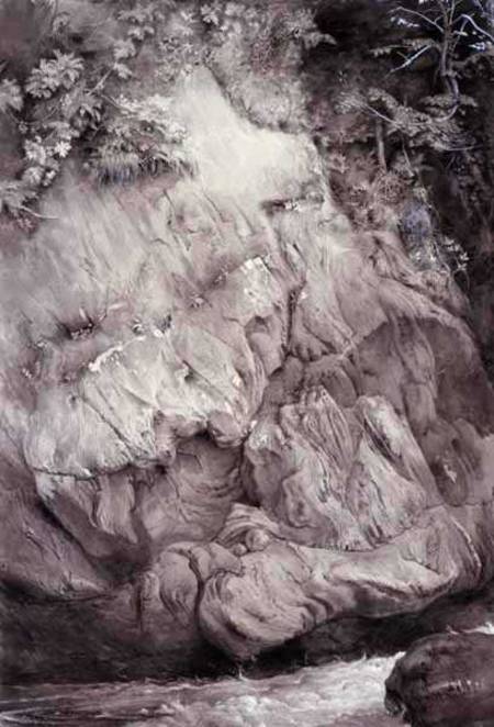 Gweiss Rock at Glenfinlas, 1853-54 (pen, wash & à John Ruskin