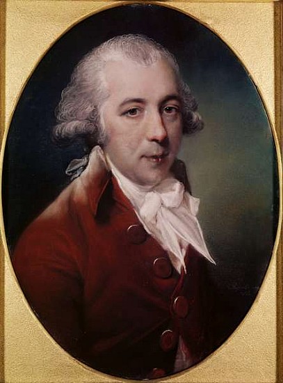 Portrait of Richard Brinsley Sheridan (1751-1816) 1788 (pastel on grey paper) à John Russell