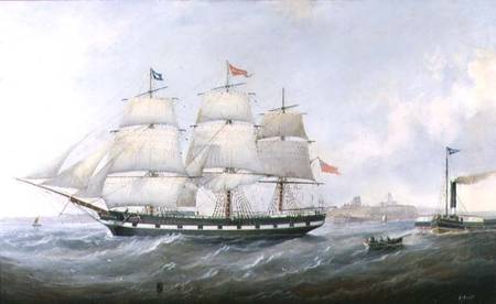 The Ship 'Salacia' at the Mouth of the Tyne à John Scott