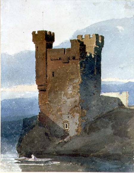 Castle by Water (pencil, w/c on à John Sell Cotman