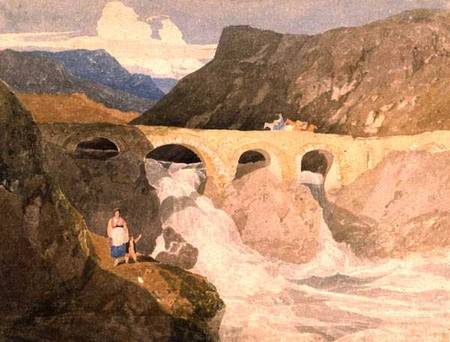 Road to Capel Curig, North Wales  on à John Sell Cotman