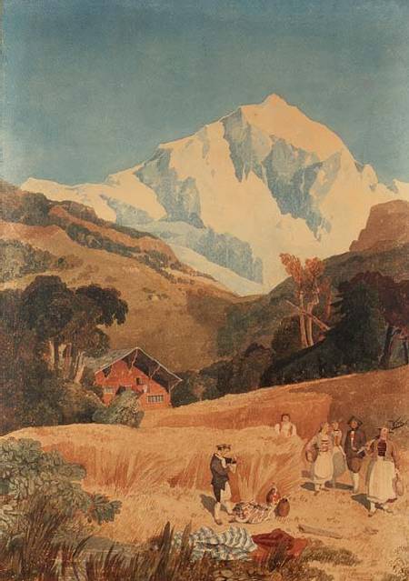 View of the Jungfrau-Horn à John Sell Cotman