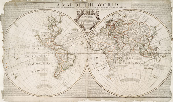 A Map of the World, Corrected from the Observations communicated to the Royal Societies of London an à John Senex