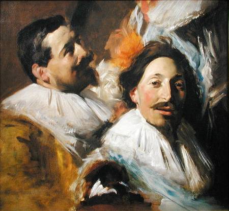 Two Heads from the Banquet of the Officers à John Singer Sargent