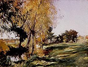 rives de ruisseau en automne à John Singer Sargent