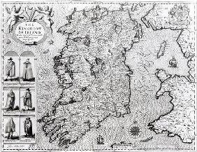 The Kingdom of Ireland, engraved by Jodocus Hondius (1563-1612), 'Theatre of the Empire of Great Bri