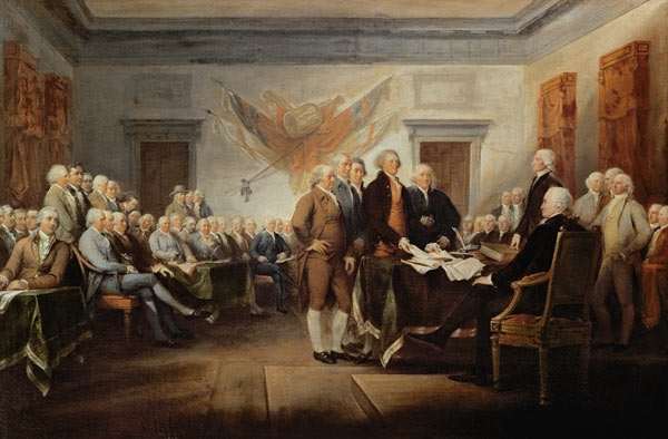 Signing the Declaration of Independence, 4th July 1776, c.1817 à John Trumbull