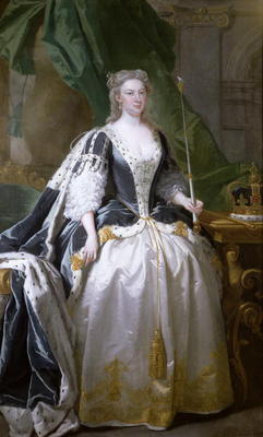 Queen Caroline (oil on canvas), born Caroline of Ansbach (1683-1737) à John Vanderbank