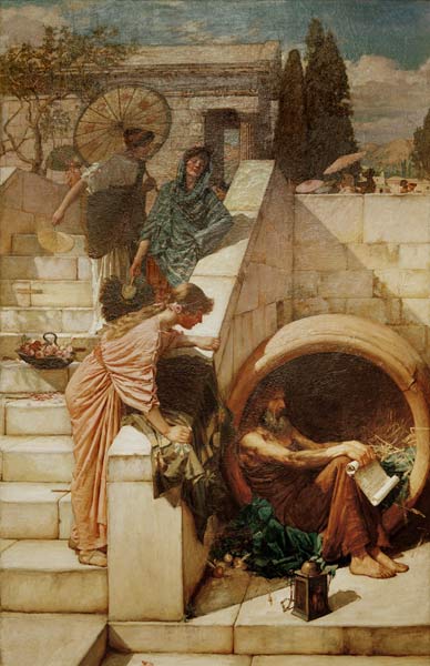 Diogenes / Painting by J.W.Waterhouse à John William Waterhouse