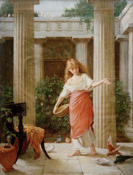 J.W.Waterhouse / In the Peristyle, 1874 à John William Waterhouse