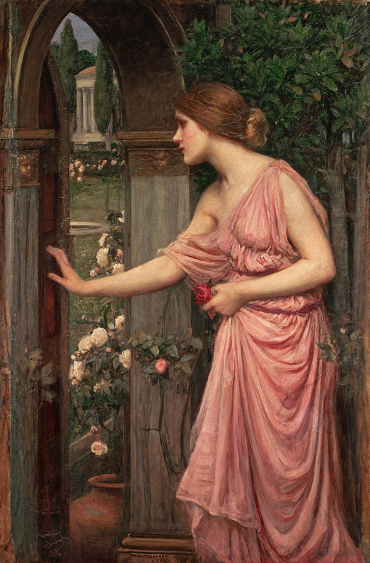 La psyché pénètre le jardin de Cupidon à John William Waterhouse