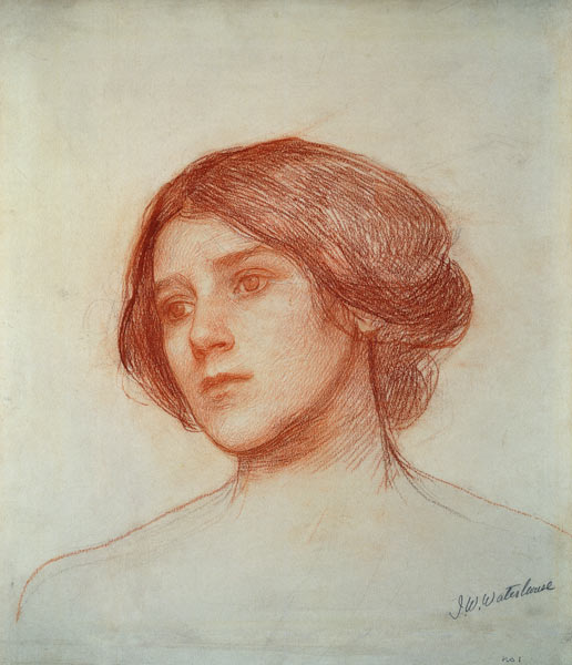 Head of a Girl à John William Waterhouse