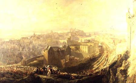 The Entry of George IV into Edinburgh from the Carlton Hill à John Wilson Ewbank
