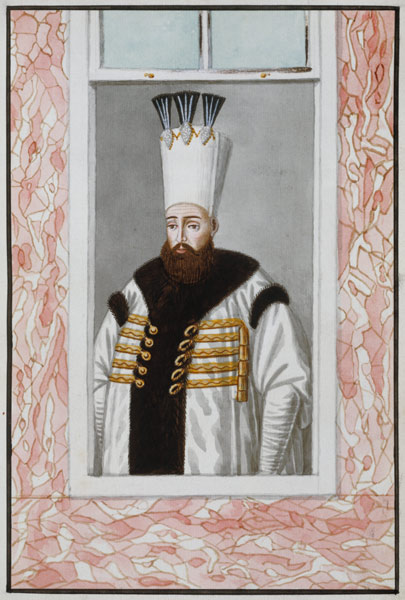 Ahmed III (1673-1736) Sultan 1703-30, from 'A Series of Portraits of the Emperors of Turkey' à John Young