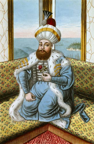 Mehmed II (1432-81) called 'Fatih', the Conqueror, from 'A Series of Portraits of the Emperors of Tu à John Young