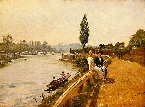 The Thames at Hampton Court à John Arthur Black