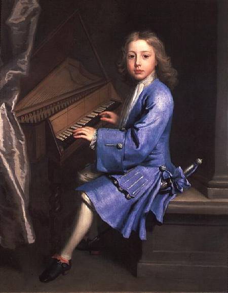 Garton Orme seated at the Spinet à Jonathan Richardson