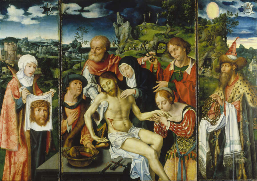 Tripytych with the Lamentation à Joos van Cleve
