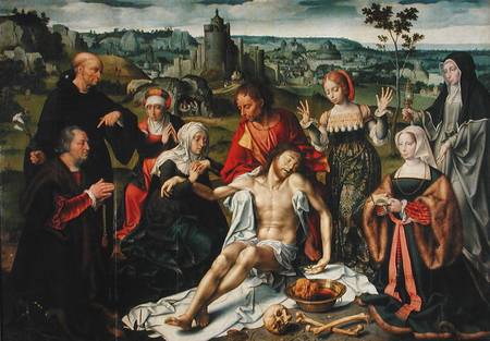 The Lamentation of Christ, central panel from an altarpiece à Joos van Cleve (alias van der Breke)