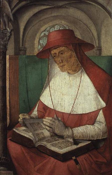 Portrait of St. Jerome (347-420) c.1475 (panel) à Joos van Gent